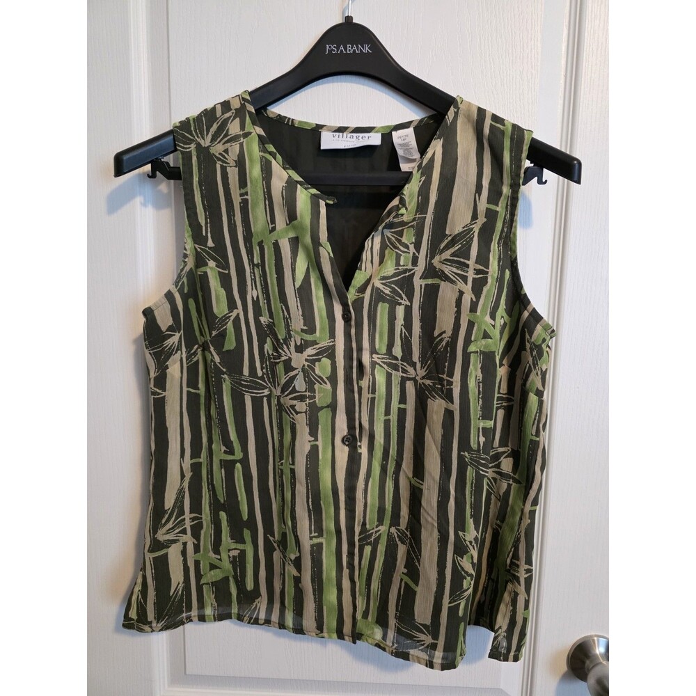 Vintage Liz Claiborne Villager Bamboo sleeveless top size 14P